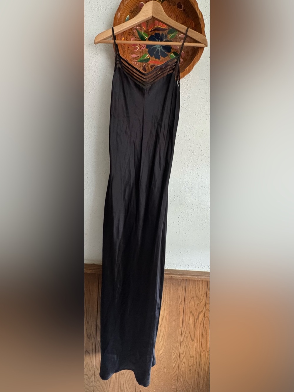 Victoria's Secret Black Silk Slip Dress Size Small